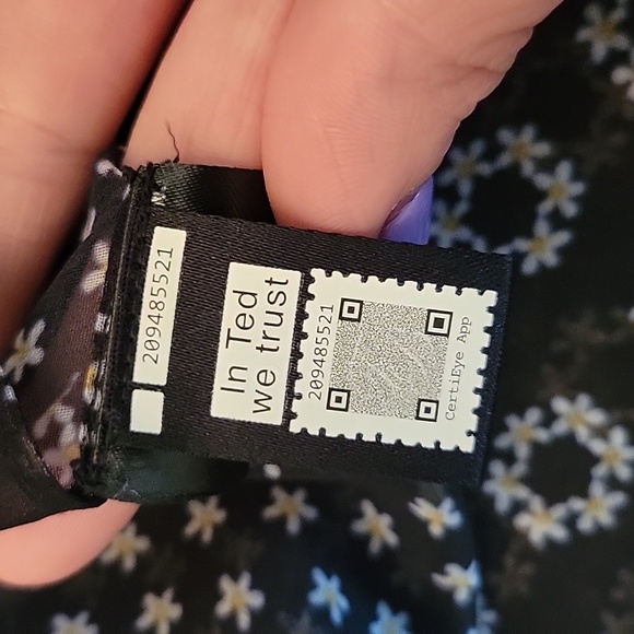 Ted Baker London Sheer Poncho Style Blouse Floral Hearts Navy Small - Picture 5 of 9